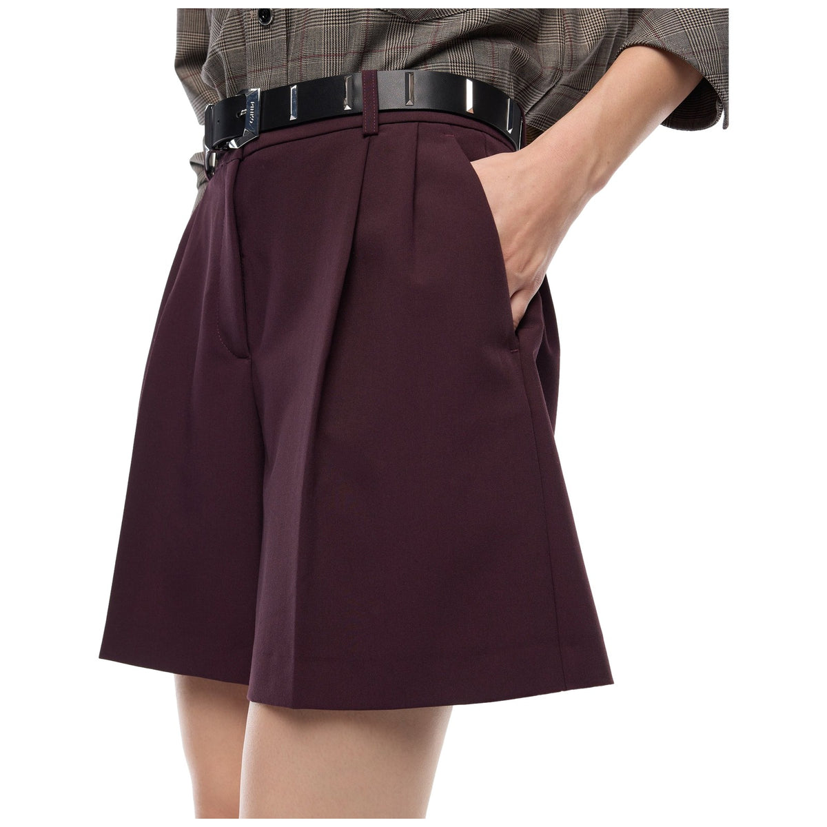 Pantaloncini Donna Pinko - Shetana Short Fluido - Bordeaux