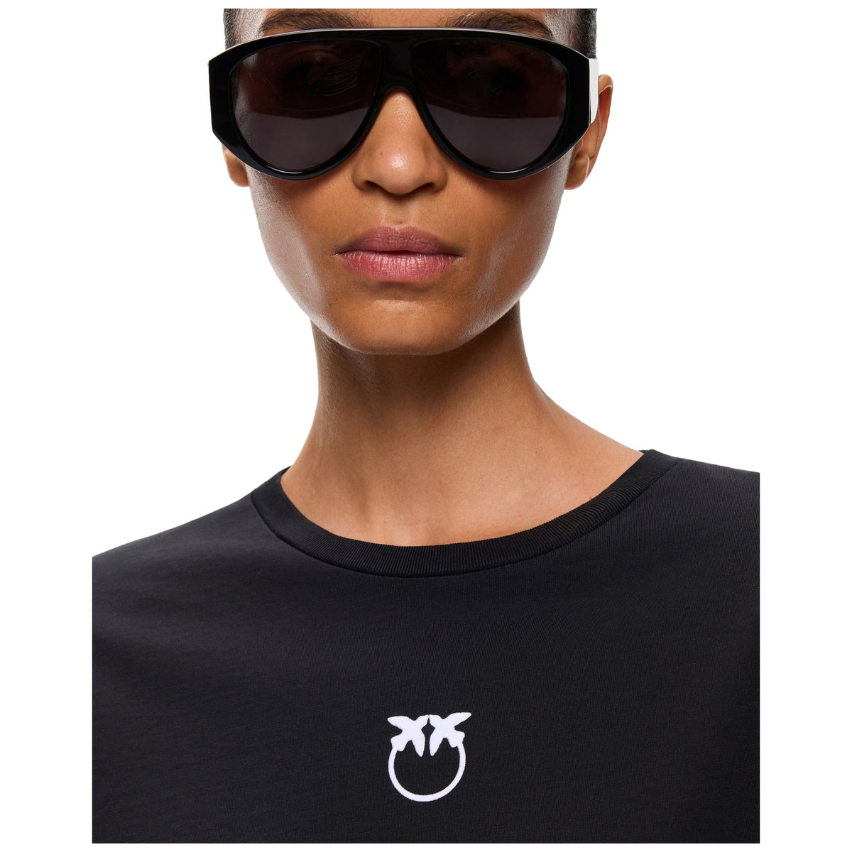 T-shirt Donna Pinko - Toblino T-Shirt Jersey Logo Fl - Nero