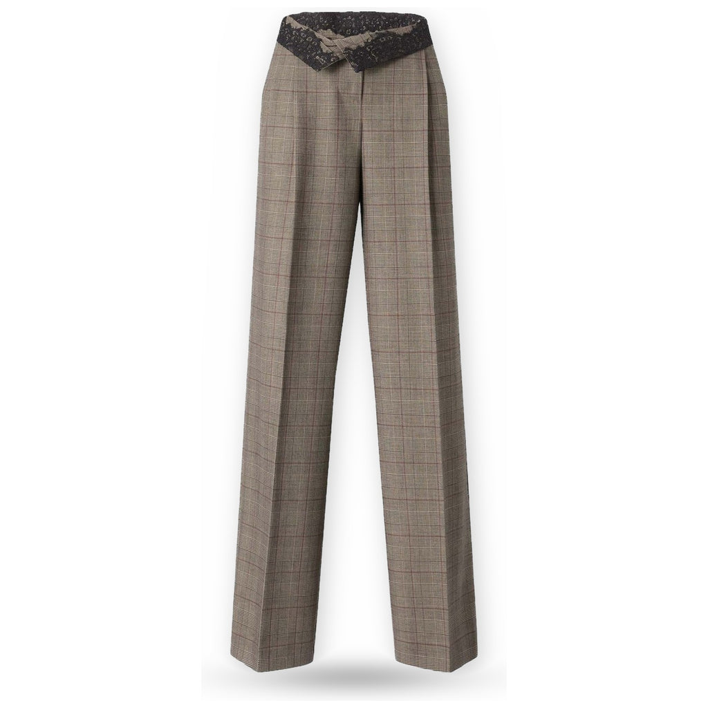 Pantaloni Donna Pinko - Plumeria Pantalone Misto Lana - Beige