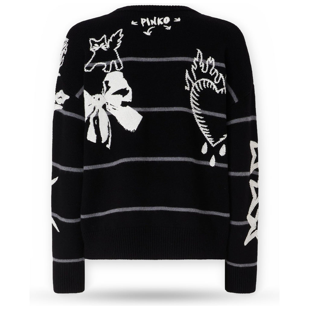 Maglie Donna Pinko - Nuova Andros Maglia Cordonetto - Nero