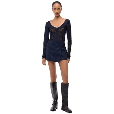 Gonne casual Donna Pinko - Soave Gonna Tinto Filo Full St - Blu