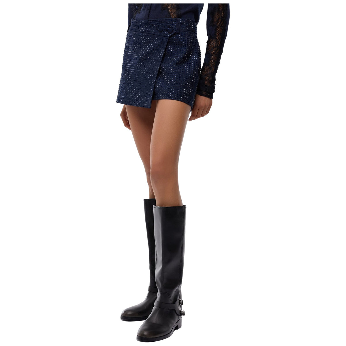 Gonne casual Donna Pinko - Soave Gonna Tinto Filo Full St - Blu