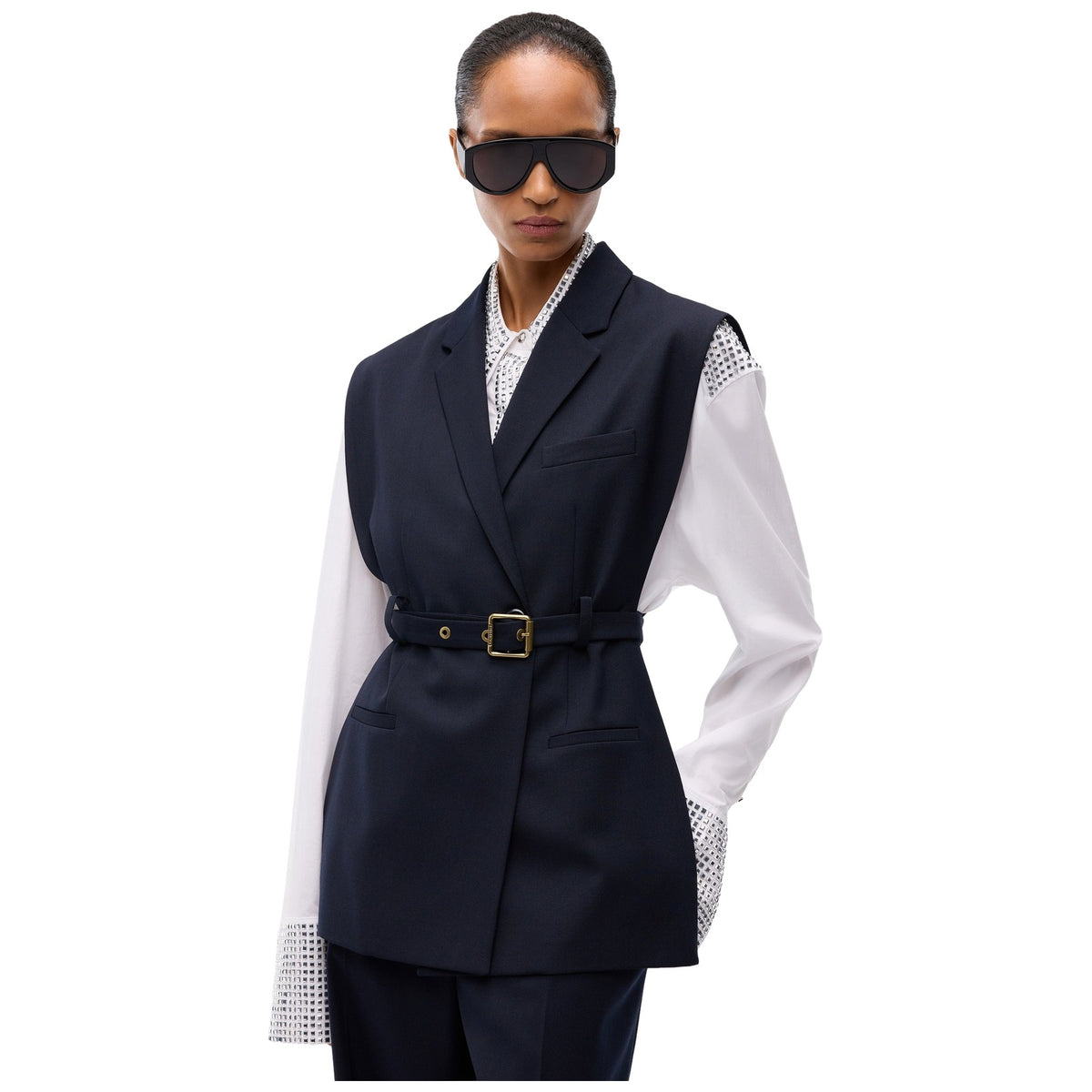 Gilet Donna Pinko - Nuraqus Gilet Diagonale Misto - Blu