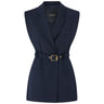 Gilet Donna Pinko - Nuraqus Gilet Diagonale Misto - Blu