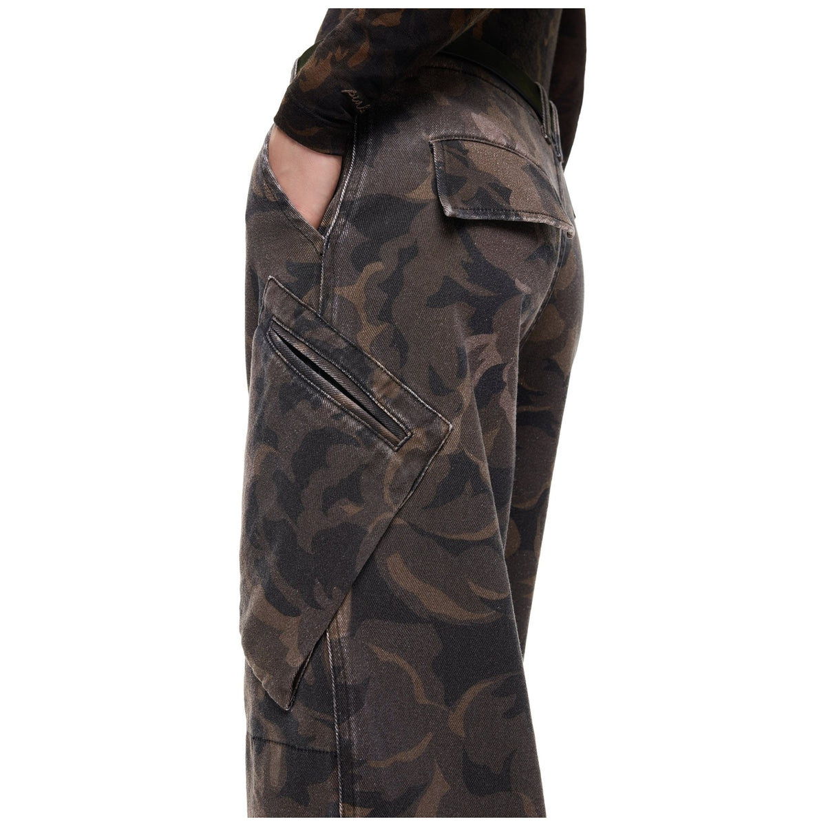 Pantaloni Donna Pinko - Haiku Pantalone Cotone Stampat - Verde