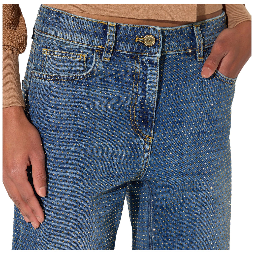 Pantaloni Donna Elisabetta Franchi - Pantalone mod. jeans PJ24D66E2 - Blu