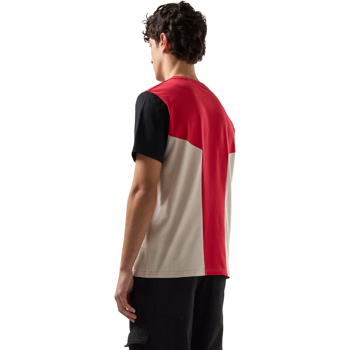 T-shirt Uomo Gcds - Color Block Ss T-Shirt - Rosso-Gianni Foti