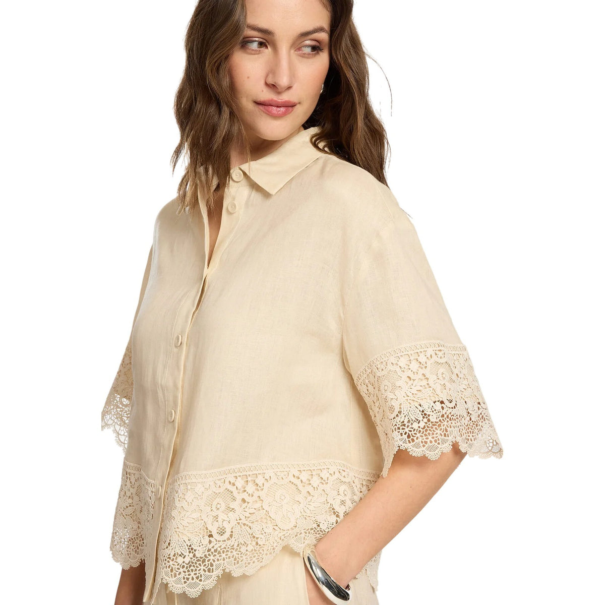 Bluse e camicie Donna Elena Miro' - Camicia - Beige-Gianni Foti