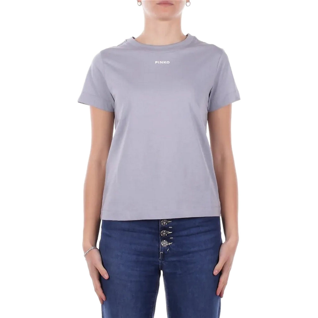 T-shirt Donna Pinko - Basico T-Shirt Jersey Logo Sta - Azzurro