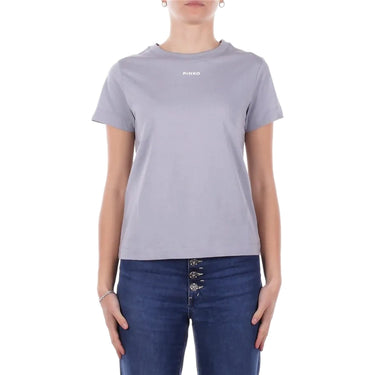 T-shirt Donna Pinko - Basico T-Shirt Jersey Logo Sta - Azzurro