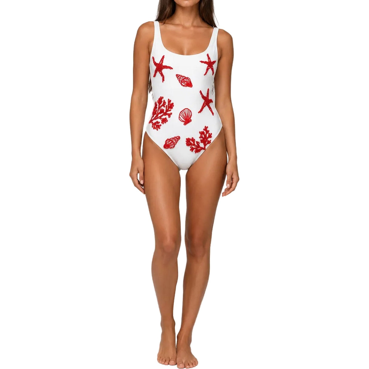 Costumi interi Donna Mc2 Saint Barth - Basic Tank One Piece - Panna