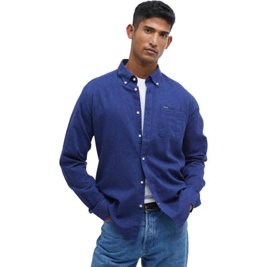 Camicie casual Uomo Barbour - Nelson Tailored Shirt - Blu di Barbour su Gianni Foti