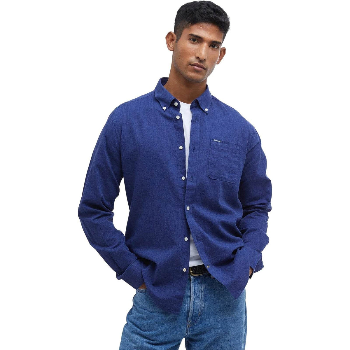 Camicie casual Uomo Barbour - Nelson Tailored Shirt - Blu