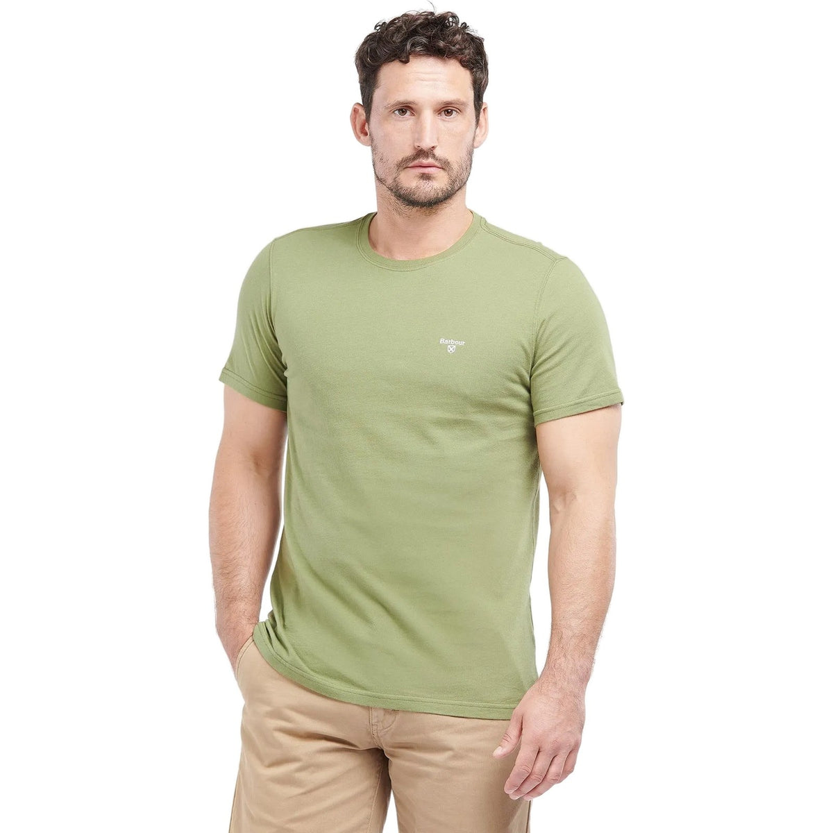 T-shirt Uomo Barbour - Essential Sports Tee - Verde-Gianni Foti