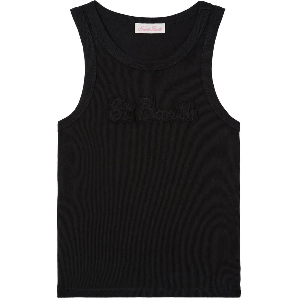 Canotte e top Donna Mc2 Saint Barth - Woman Rib Tank Top - Nero