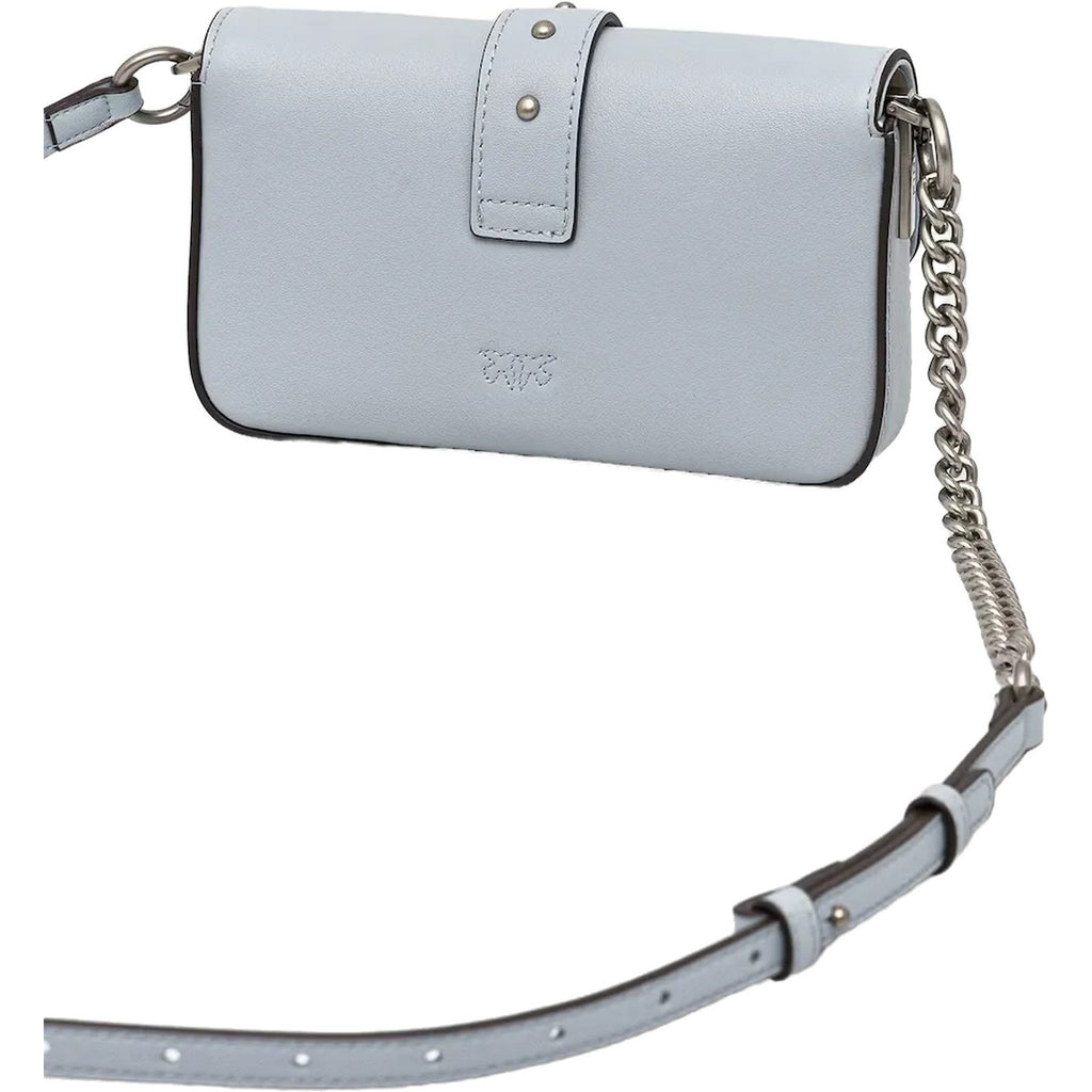 Borse a spalla Donna Pinko - Love One Slouchy Baby Vitello - Azzurro