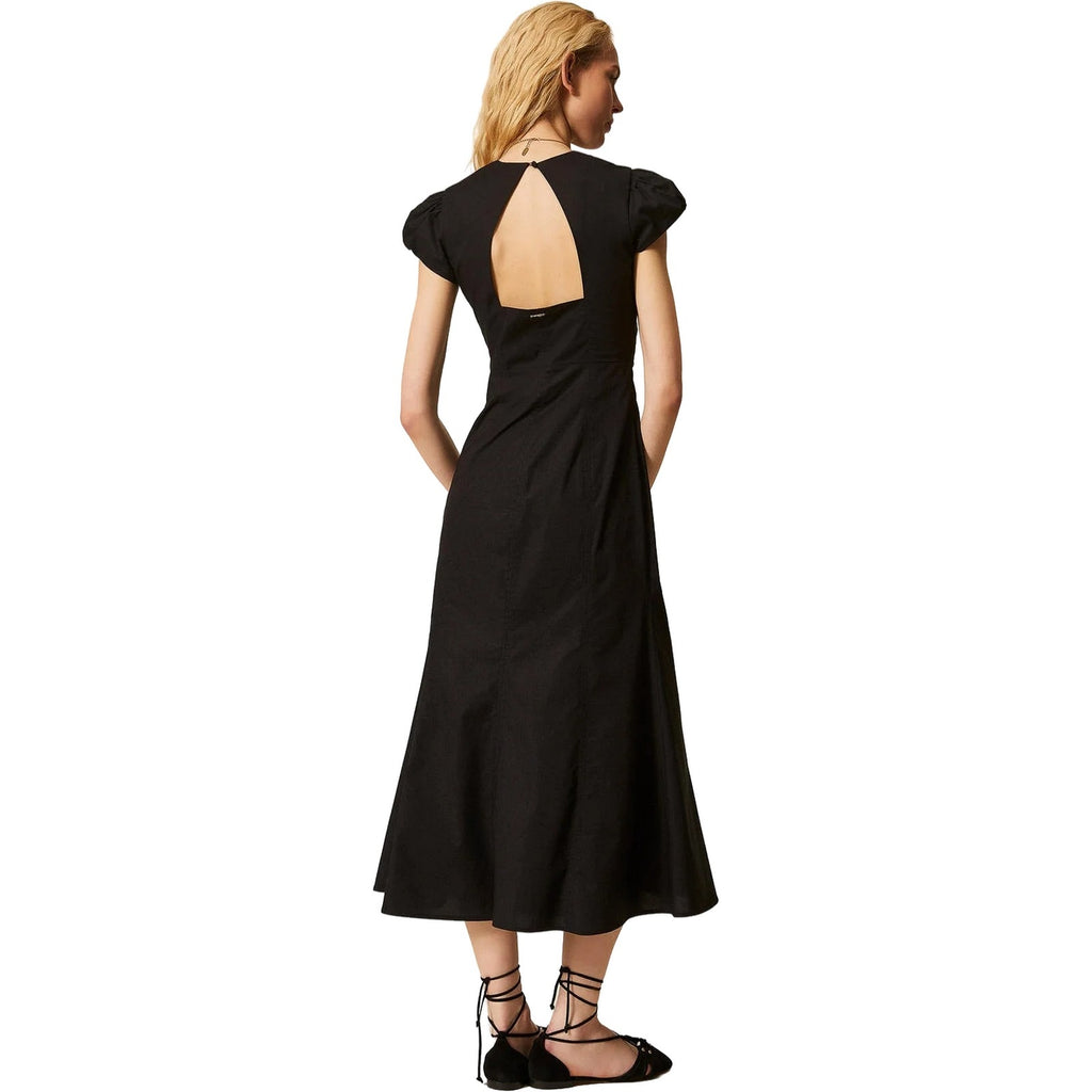 Vestiti da sera e cerimonia Donna Twinset - Abito Lungo Scollo A "V" - Nero
