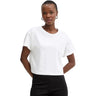 T-shirt Donna Twinset - T-Shirt In Jersey Con Ricamo "T" - Bianco