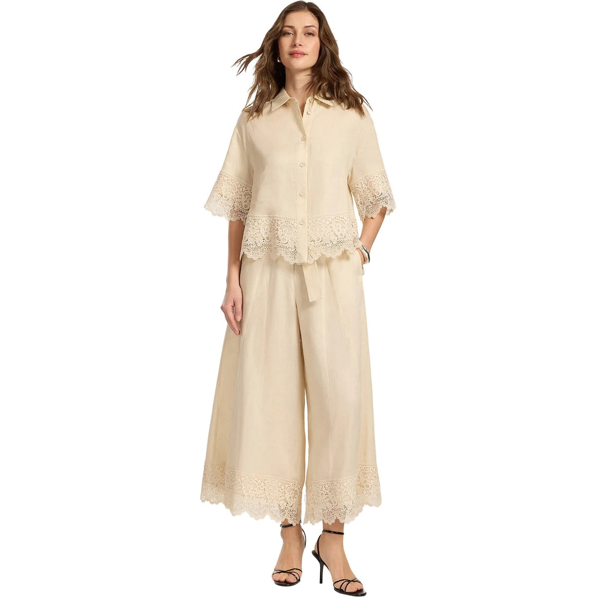 Pantaloni Donna Elena Miro' - Pantalone - Beige-Gianni Foti