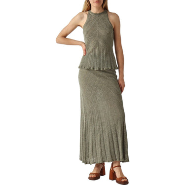 Gonne casual Donna Twinset - Gonna In Maglia Punzonata Chevron - Verde