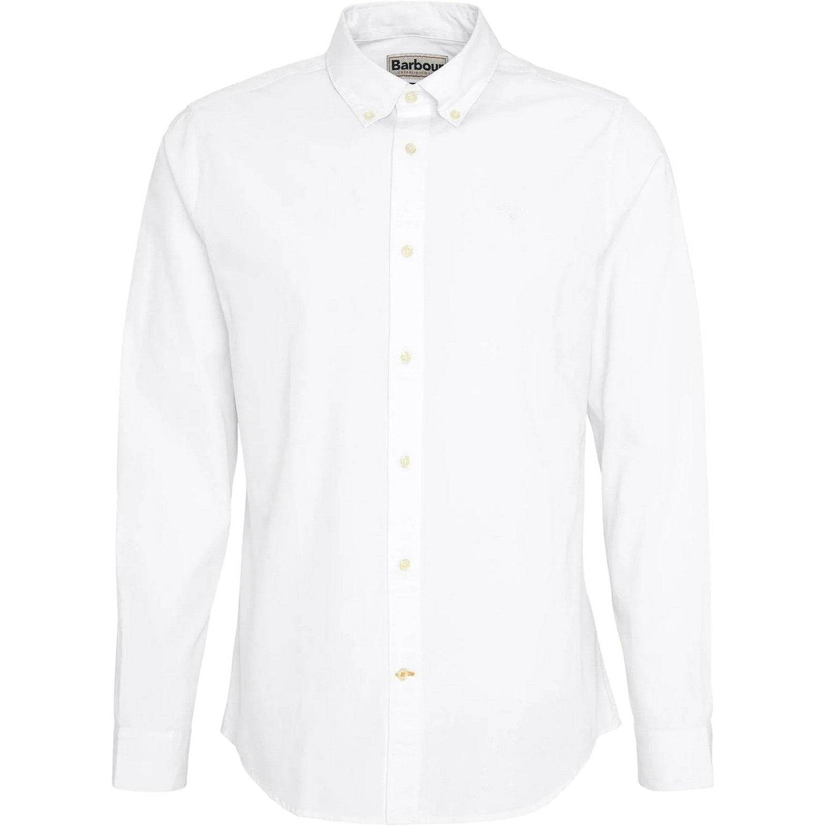 T-shirt Uomo Barbour - Crest Poplin Tailored Shirt - Bianco