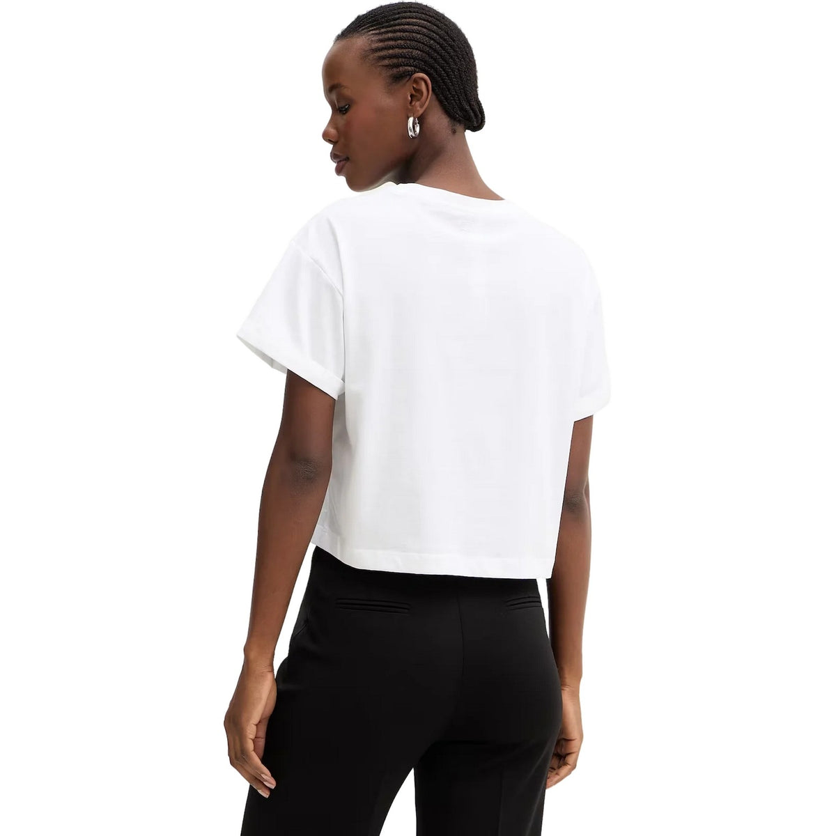 T-shirt Donna Twinset - T-Shirt In Jersey Con Ricamo "T" - Bianco