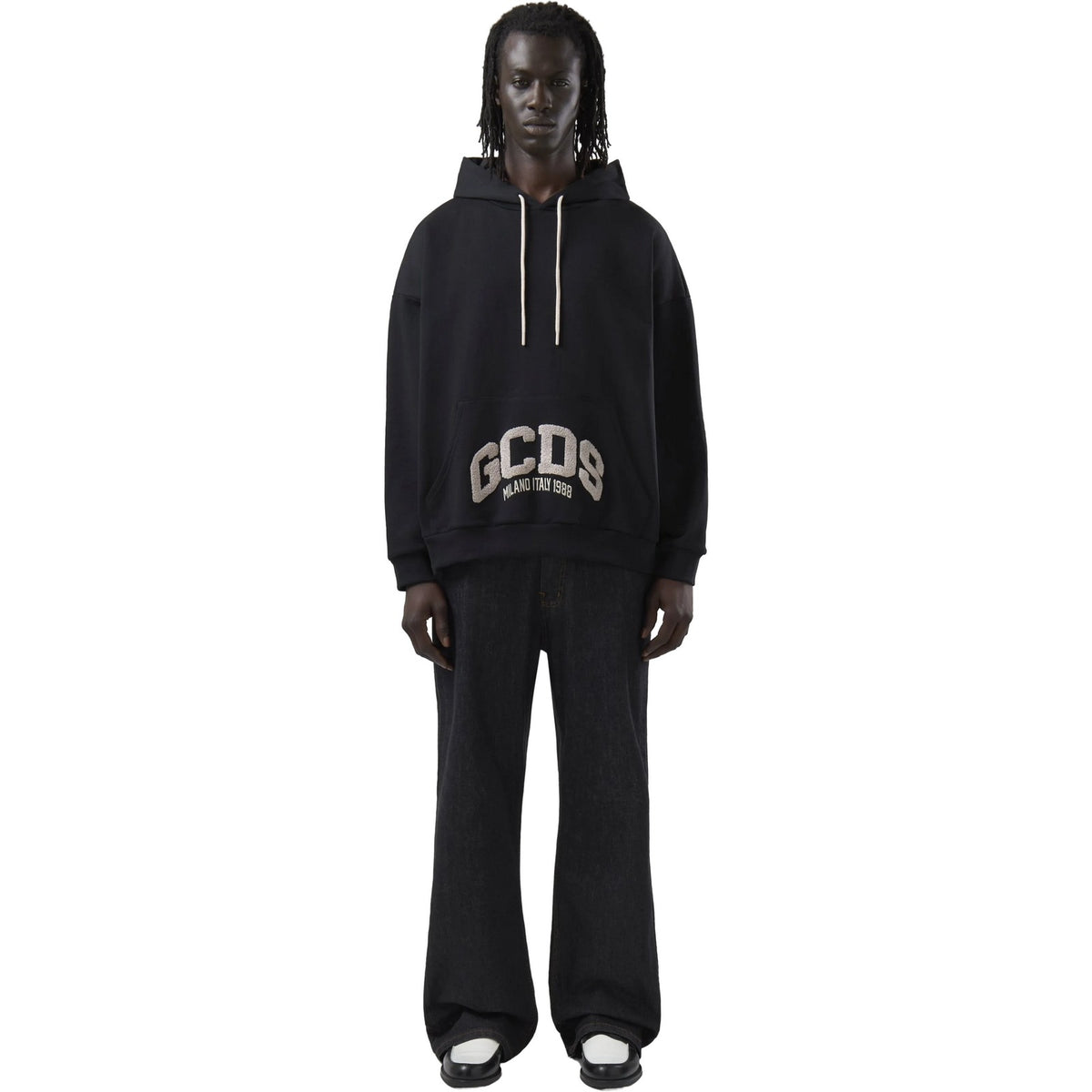 Felpe con cappuccio Uomo Gcds - Logo Lounge Hoodie - Nero