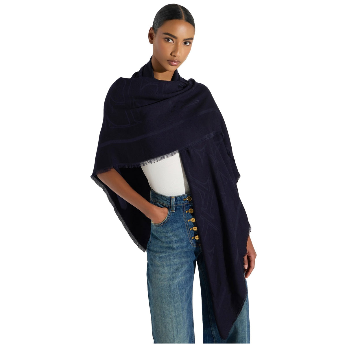 Sciarpe Donna Elisabetta Franchi - Sciarpa SC02F66E2 - Blu