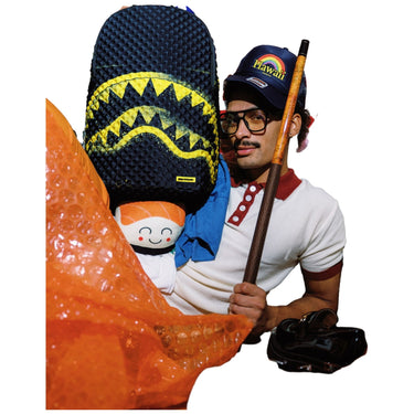 Zaini Casual Unisex Sprayground - Pyramid Stencil Shark Backpack - Multicolore