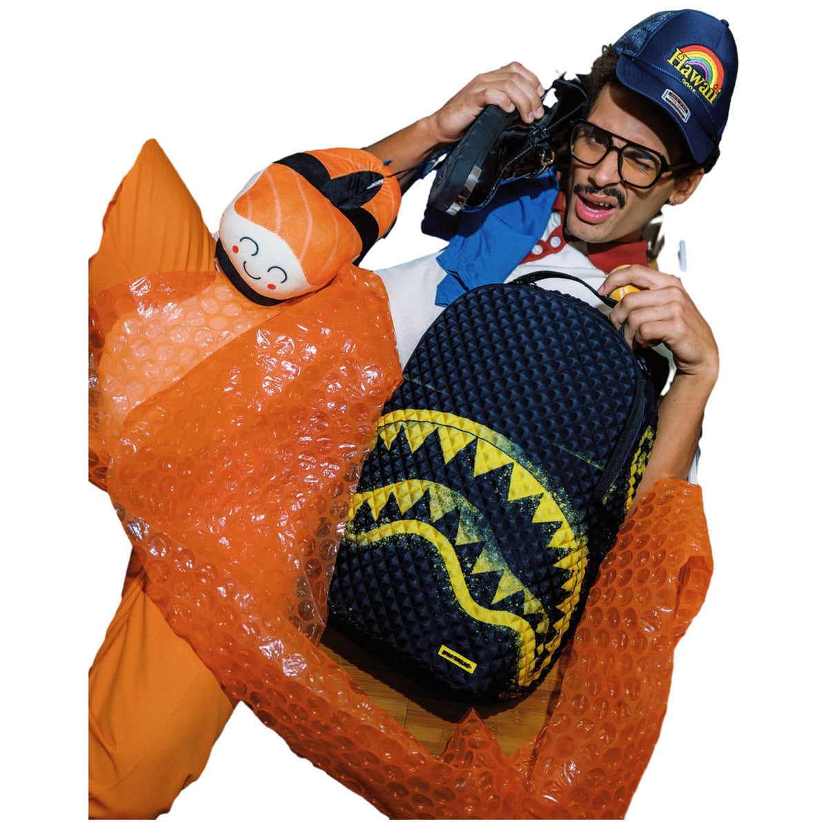 Zaini Casual Unisex Sprayground - Pyramid Stencil Shark Backpack - Multicolore