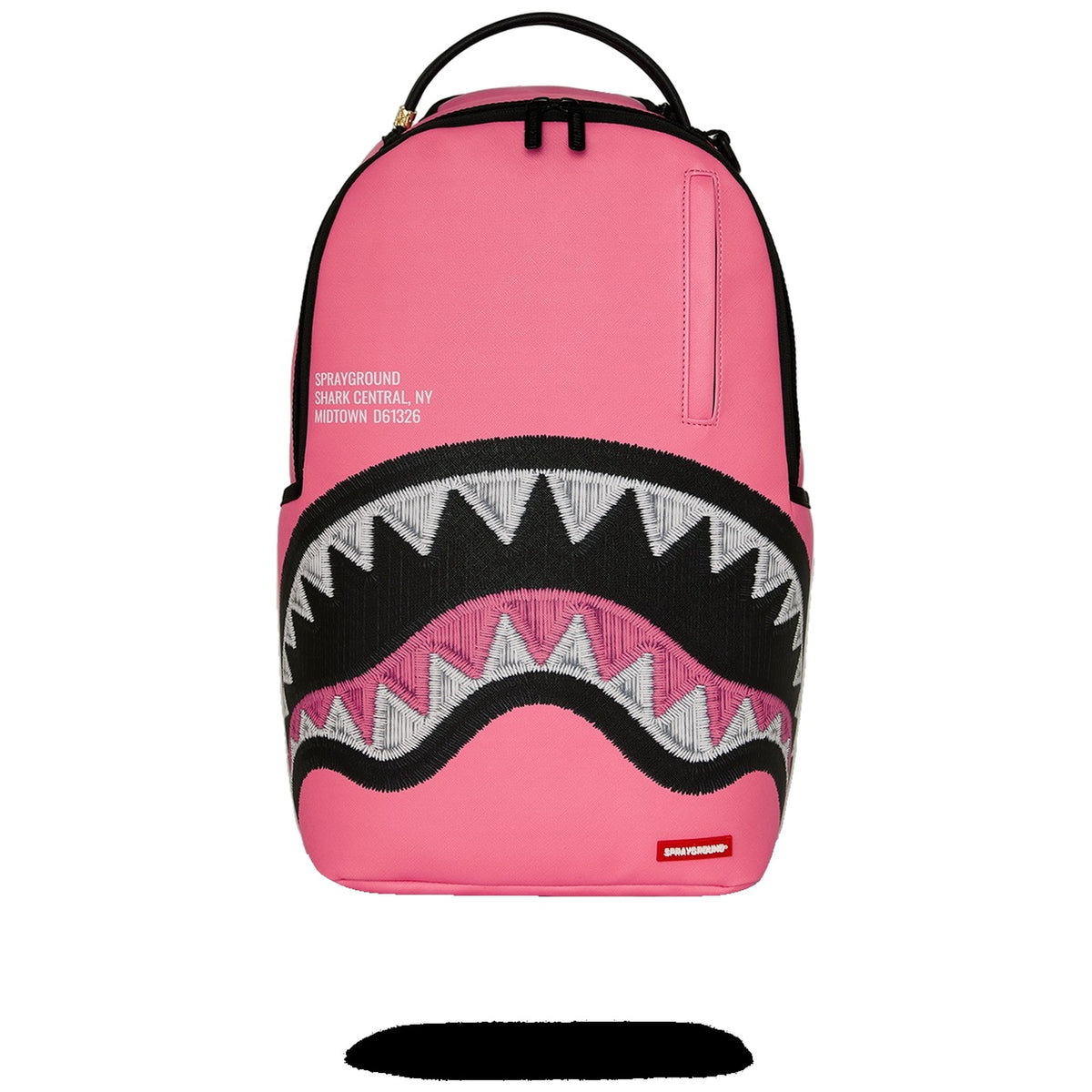 Zaini Casual Unisex Sprayground - Shark Central Pink Embroidered Shark Backpack - Rosa