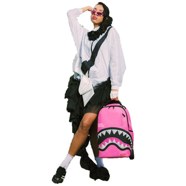 Zaini Casual Unisex Sprayground - Shark Central Pink Embroidered Shark Backpack - Rosa