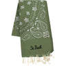 Teli mare Unisex Mc2 Saint Barth - Jacquard Beach Towel With Fringe - Verde