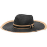 Cappelli da sole Donna Twinset - Cappello A Tesa Larga Con Profilo Bicolore - Nero