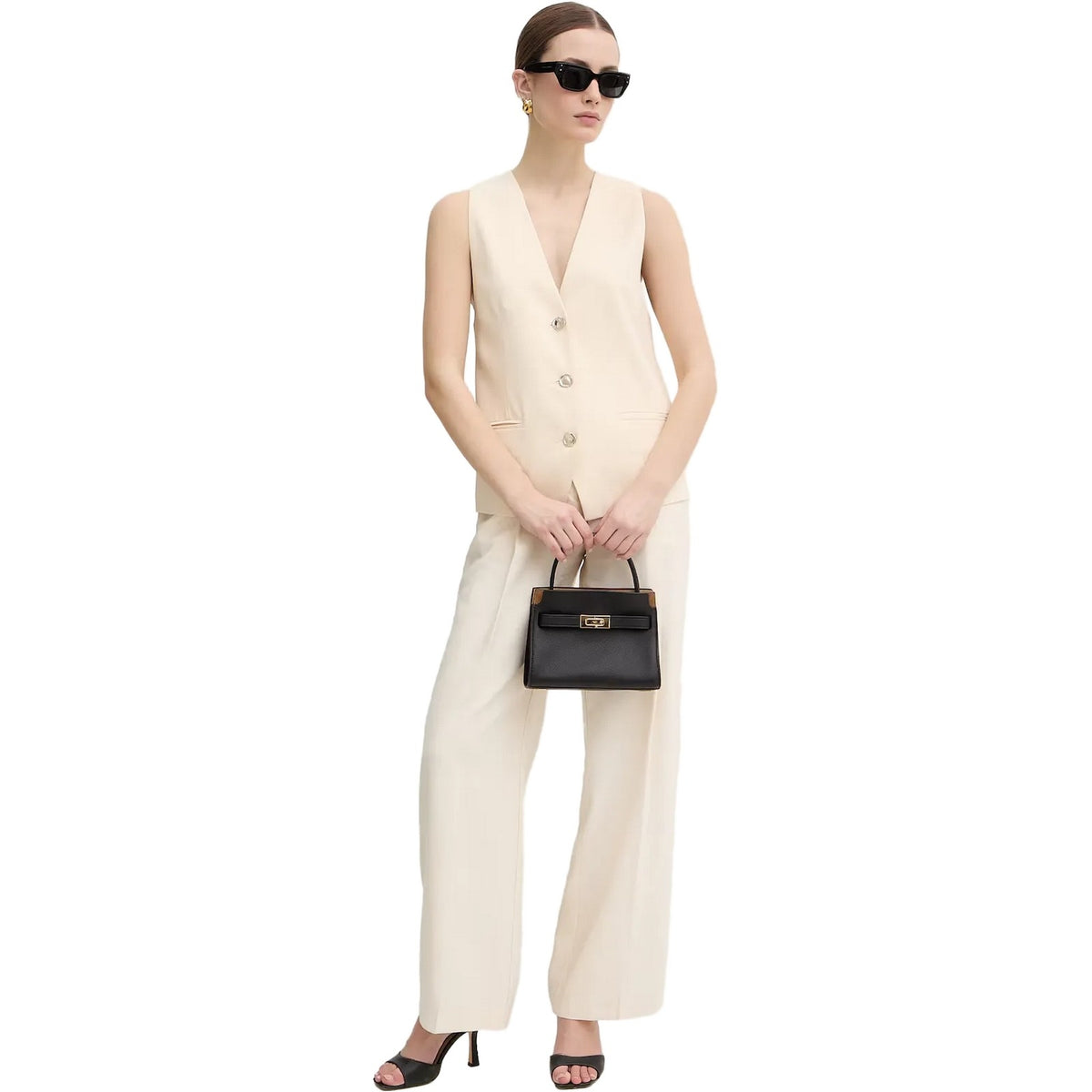Gilet Donna Twinset - Gilet Corto - Beige-Gianni Foti