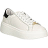 Sneaker Donna Twinset - Sneaker Flatform In Pelle Back Bicolore - Bianco