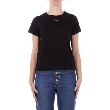 T-shirt Donna Pinko - Basico T-Shirt Jersey Logo Sta - Nero