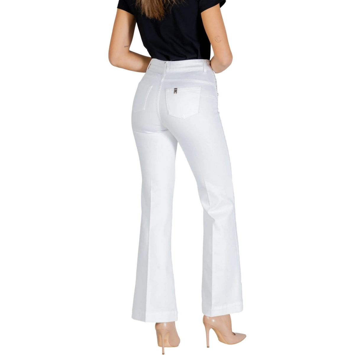 Pantaloni Donna Liu Jo - Pantalone tessuto - Bianco-Gianni Foti