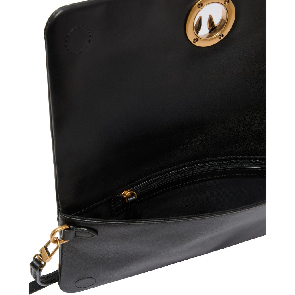Borse a spalla Donna Pinko - Click Soft Horizontal Classic - Nero
