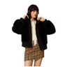 Giubbini Donna Twinset - Giubbotto Long Fiber Fabric E Panno - Nero
