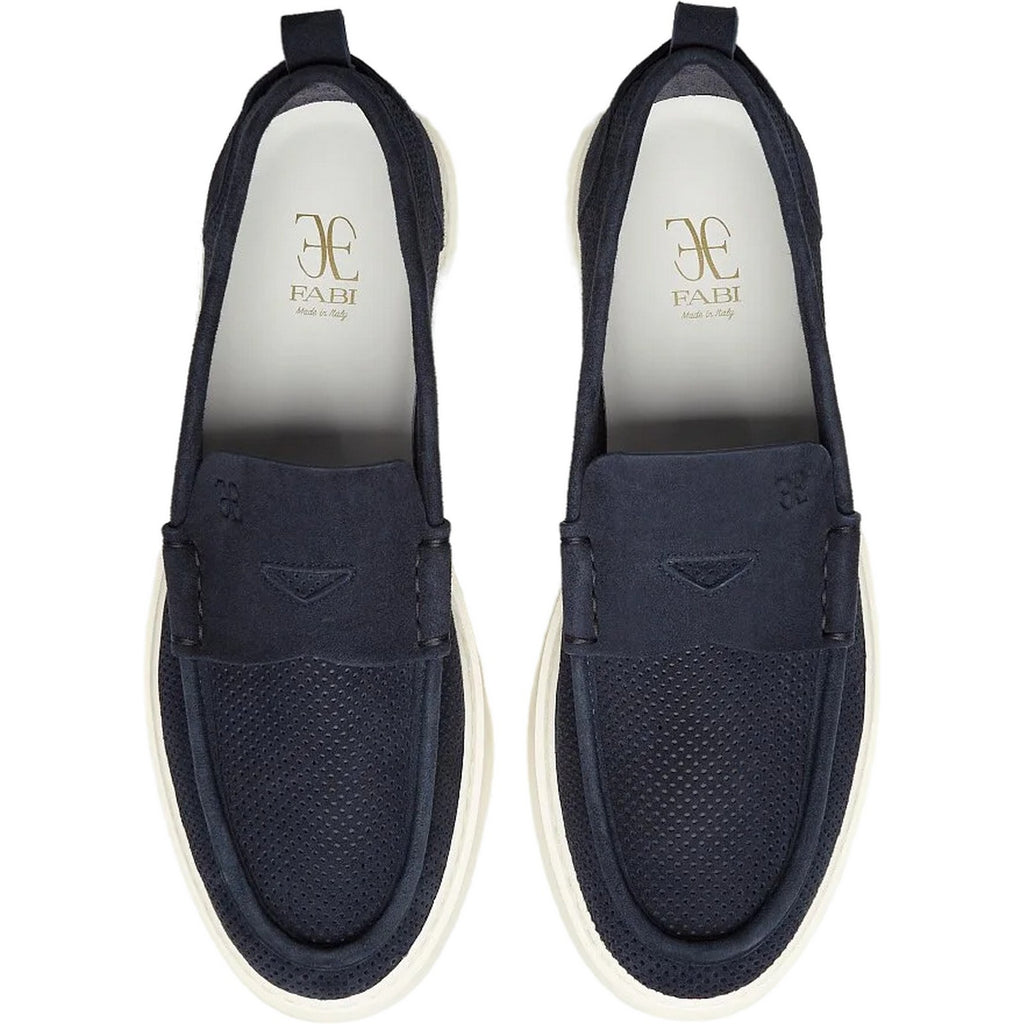 Sneaker Uomo Fabi - Scarpa Uomo Camoscione - Blu-Gianni Foti
