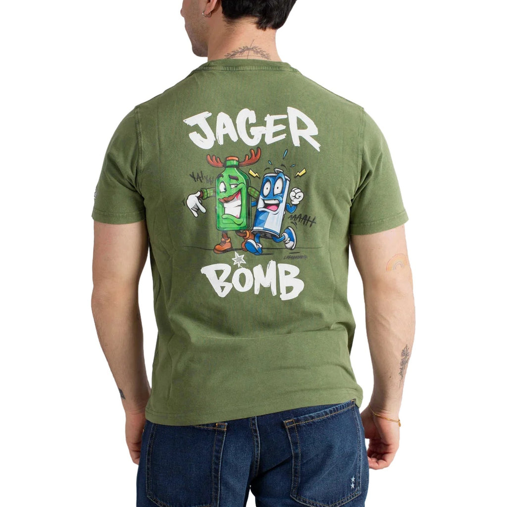 T-shirt Uomo Mc2 Saint Barth - Printed Tshirt Fade Dyed - Verde