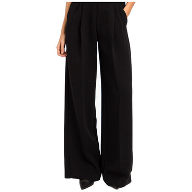 Pantaloni Donna Twinset - Pantalone Largo Con Pieghe - Nero