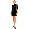 Vestiti casual Donna Twinset - Mini Abito A Lupetto E Gonna Punto Pelliccia - Nero