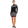 Vestiti casual Donna Twinset - Mini Abito In Maglia A Lupetto Jacquard - Nero