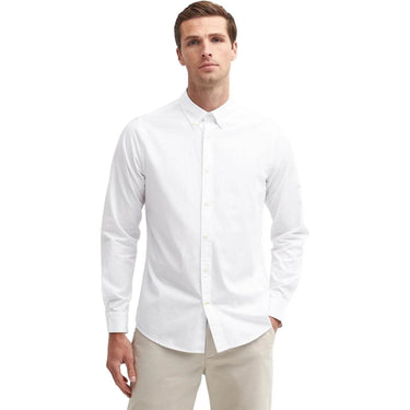 T-shirt Uomo Barbour - Crest Poplin Tailored Shirt - Bianco