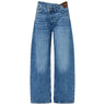 Pantaloni Donna Liu Jo - Pant.Straight Awry Reg.W. - Blu