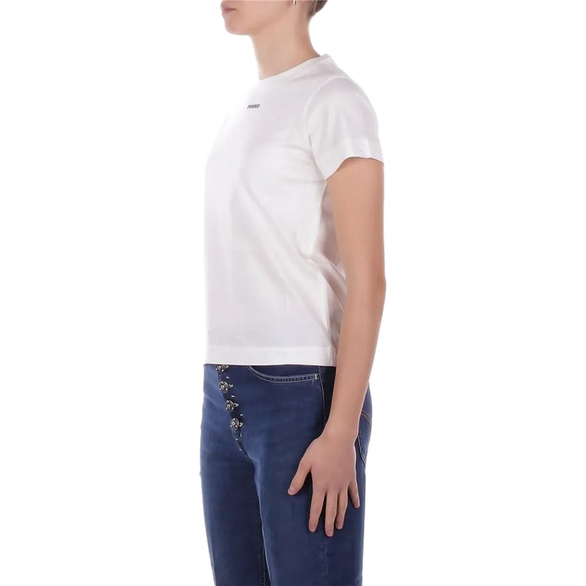 T-shirt Donna Pinko - Basico T-Shirt Jersey Logo Sta - Bianco