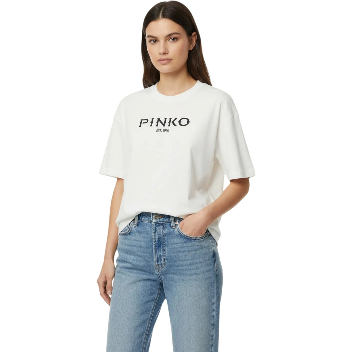 T-shirt Donna Pinko - Carmagnola T-Shirt Jersey Vint - Bianco