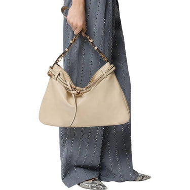 Borse a spalla Donna Pinko - Belt Bag Big Vitello Morbido - Beige di Pinko su Gianni Foti